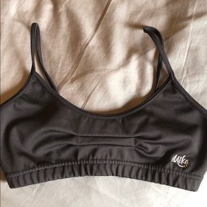 Mika Yoga Black Bra Bedazzled Adjustable Staps
